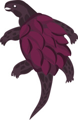 Terrapin illustration on transparent background.
