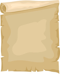 Retro paper illustration on transparent background.
