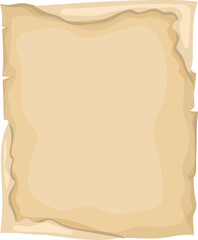 Vintage paper illustration on transparent background.
