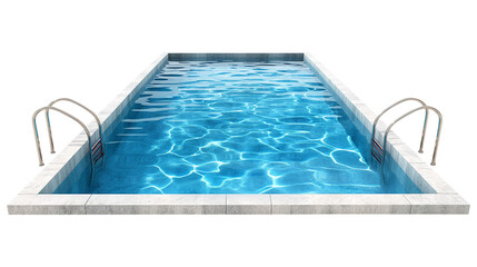 Swimming pool isolated on transparent background, clipping path