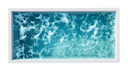 Swimming pool isolated on transparent background, clipping path