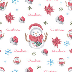 Christmas seamless pattern background.
