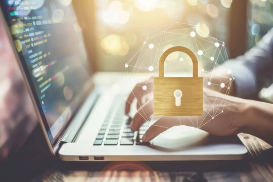 Implement robust network protection in businesses using HTTPS and padlock, securing data privacy with API and OAuth against malware threats.