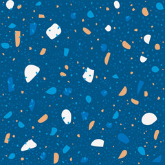 terrazzo seamless pattern, fabric motif, marble background