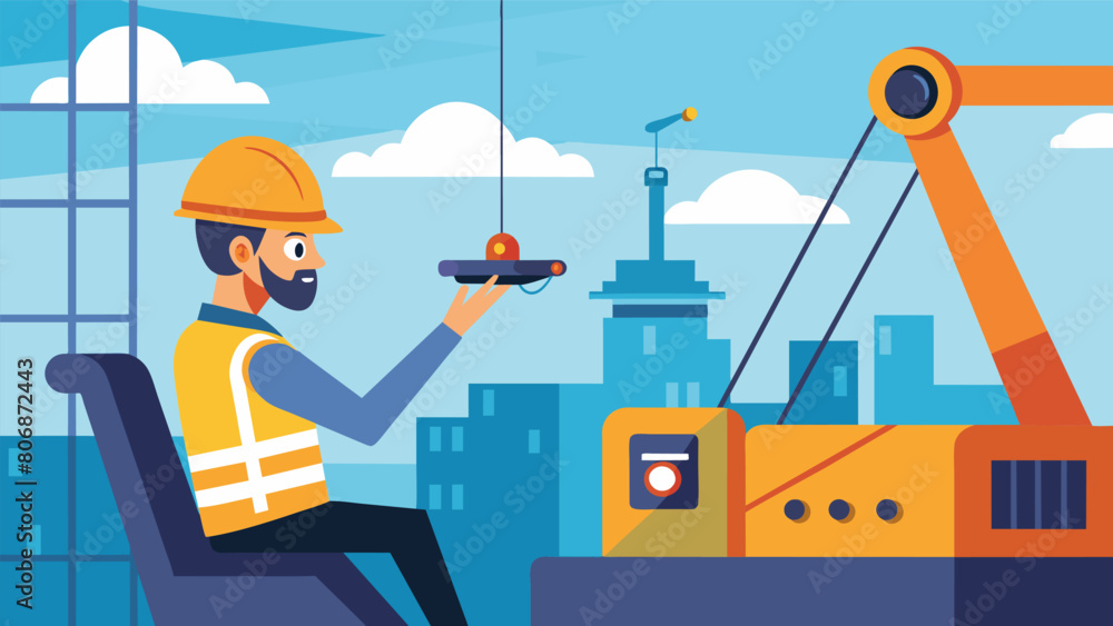 Poster from their vantage point high in the sky the operator controlled the cranes movements with a series 