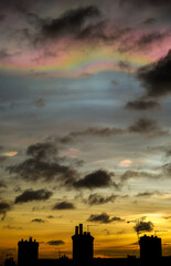 Nacreous clouds - also known as Rainbow clouds or Mother-of-Pearl clouds - are a rare type of cloud...