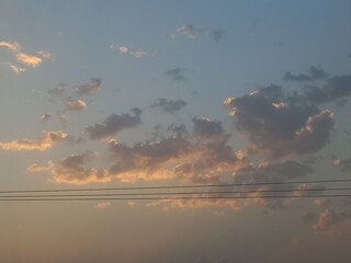sunset over the river