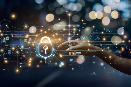 Bolster network security for businesses with HTTPS and padlock, utilizing API and OAuth to safeguard digital data privacy against malware.