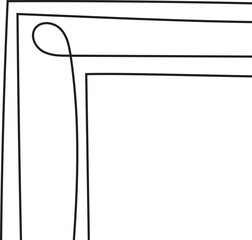 Hand drawn vintage frame transparent background.
