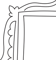 Hand drawn classic frame transparent background.
