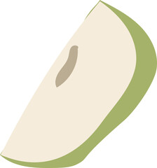 Cartoon green apple transparent background.
