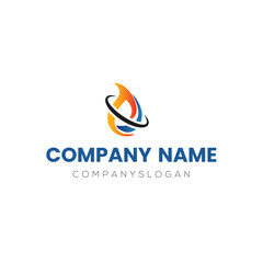 Flame logo design, vector logo design, illustration