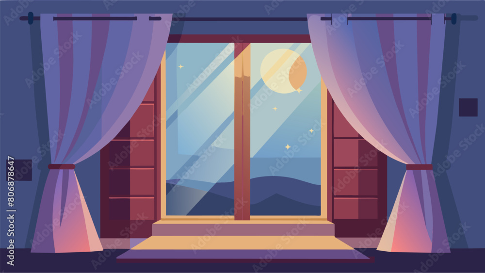 Poster soft light filters in through the curtains giving the room a warm and cozy atmosphere..