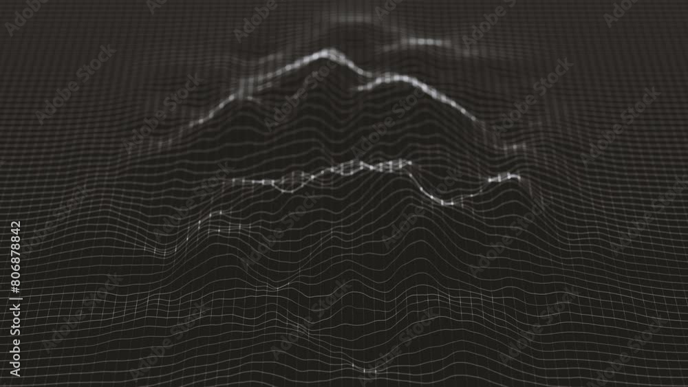 Poster abstract grid with turbulence map background/ animation of an abstract background of grid with fract