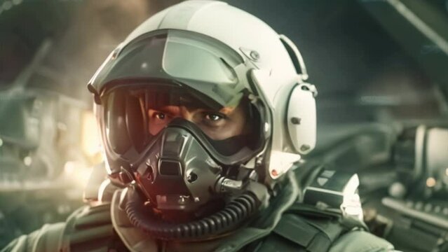 Cockpit view fighter jet helmet 3d render