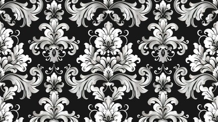 Damask pattern wallpaper