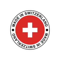 Made in Switzerland Stamp Vector template on white background