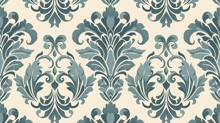 Damask pattern wallpaper