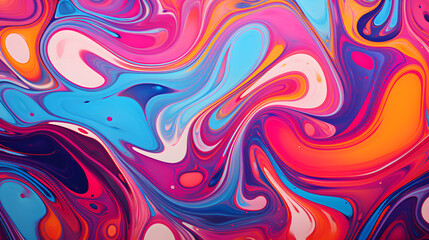Fototapeta premium abstract white alchemy liquid pattern bright neon colors geometric pattern graphics poster background