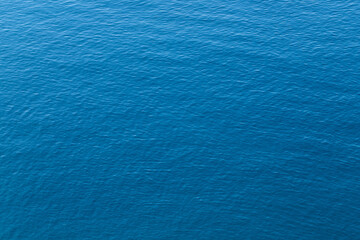 calm sea top view, blue ocean as background