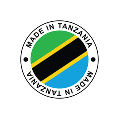 Made in Tanzania Stamp Vector template on white background