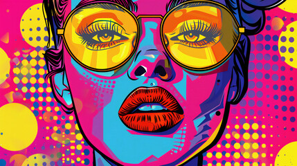 Vibrant Sale Stickers in Pop Art Style: An Exciting and Eye-catching Illustration Created by AI