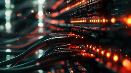 Red Rack in Data Center