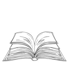 open book isolated on white background Generative Ai