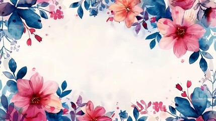 Design a series of watercolor name tags for a garden party, each with a unique floral frame surrounding the guests name, isolated on a white backdrop