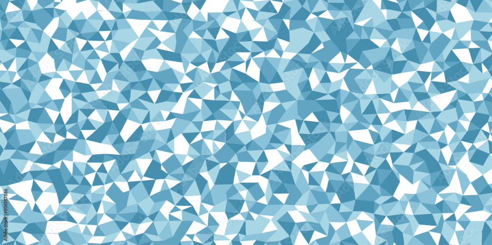 Poster Light blue, white vector background in polygonal style. pastel mosaic background. colorful geometric polygonal abstract background. Vector picture. Abstract Triangle gradient Generative Art.