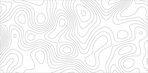 Ocean topographic line map with curvy wave isolines vector illustration. Abstract topographic contours map background, Vector contour topographic map. Cartography texture abstract banner use..