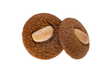 cookies with almonds isolated