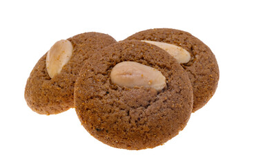 cookies with almonds isolated