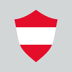 Austria Flag in Shield Shape Frame