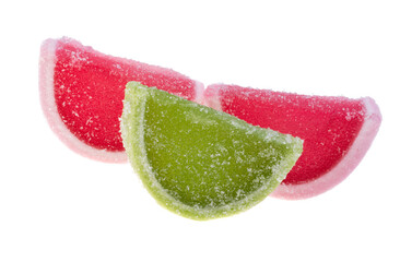 marmalade slices isolated