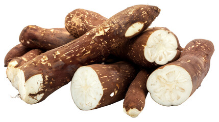 Cassava isolated on white background