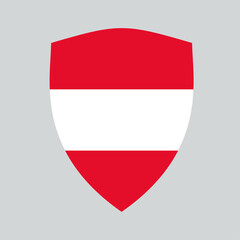 Austria Flag in Shield Shape Frame