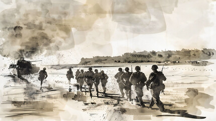 Salut à la Liberté: Commémoration des Célébrations de D-Day en Normandie en Juin 1944, un Hommage aux Héros Alliés