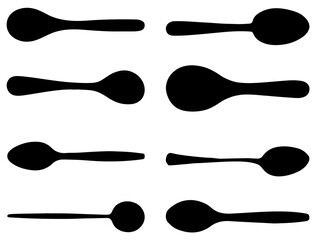 Spoon silhouette vector art