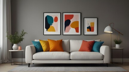 Scandinavian interior design of modern living room home.generative.ai