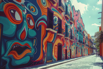 Graffiti on Puebla street