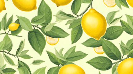 Digital yellow lemons patterns abstract graphic poster background