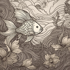 goldfish doodle
