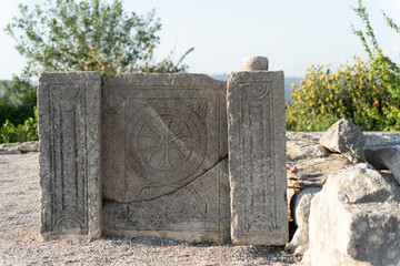 Albania Bylis archaeological park ruins of stone