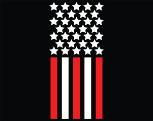 stars and stripes abstract bright design. Independence Day modern vector background. Glossy grunge concept vertical american flag.
