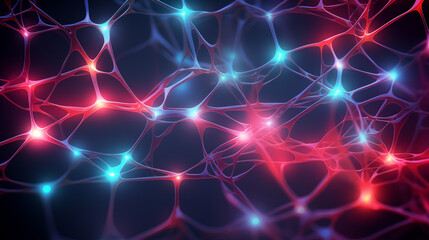 Neural patterns network abstract background