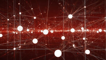 Fototapeta premium background with bubbles Digital Connectivity Abstract Virtual Network 