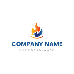 Flame logo design, vector logo design, illustration 