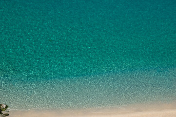 Blue turquoise sea water background.