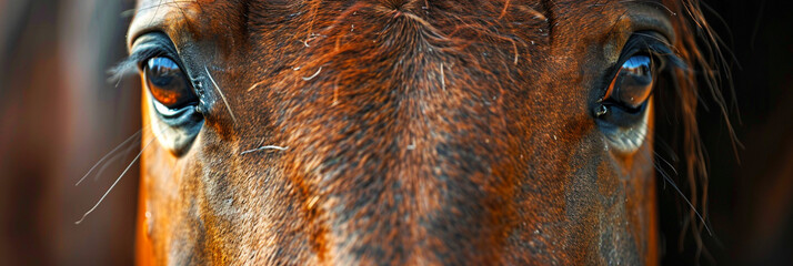 Close-up image of a horse's eye.